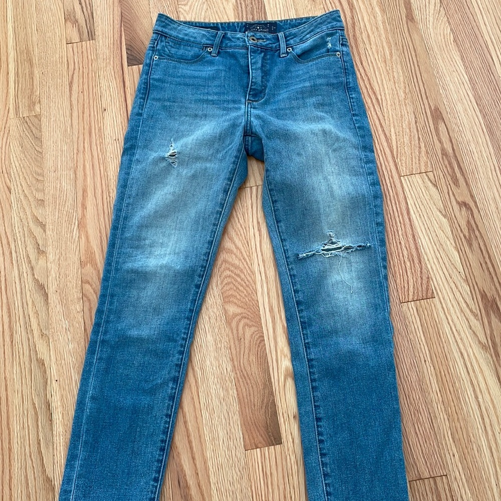 Super soft.  Hayden Skinny ripped jeans